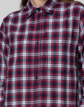 Nevada Check Rayon Kemeja Wanita