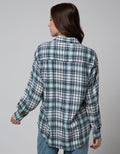 Nevada Long Sleeve Shirt Regular Check Cottno Dobby