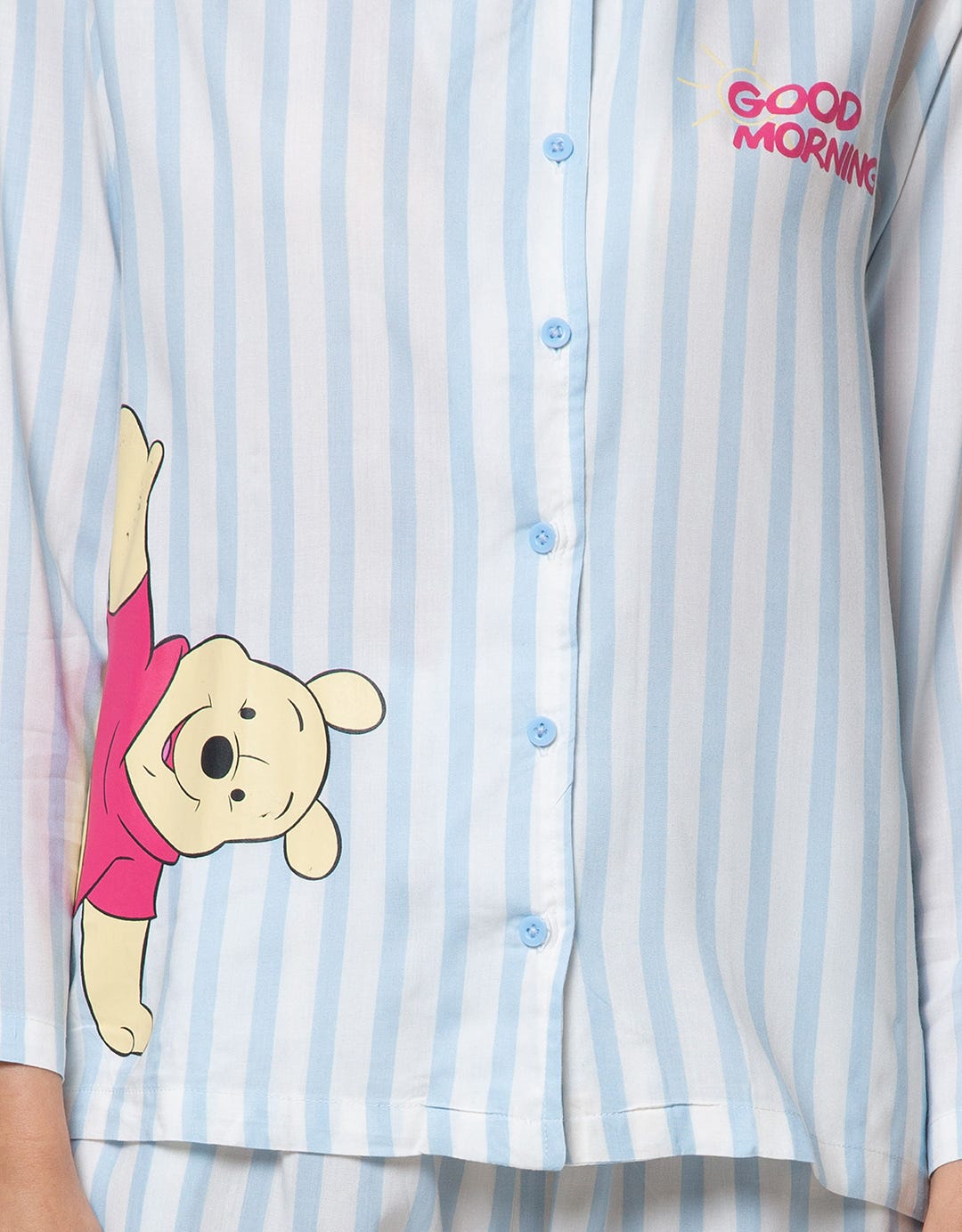 Disney Long Sleeve Pyjama Pants Pooh Stripe Rayon