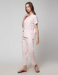 Disney Short Sleeve Pyjama Pants Pooh Stripe Rayon