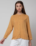 St. Yves Long Sleeve Blouse Rayon Twill