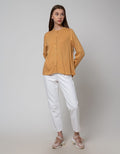 St. Yves Long Sleeve Blouse Rayon Twill