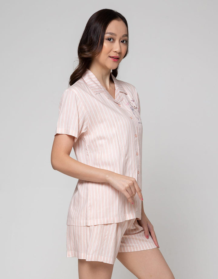 Disney Short Sleeve Pajama Shorts Bambi Rayon Women