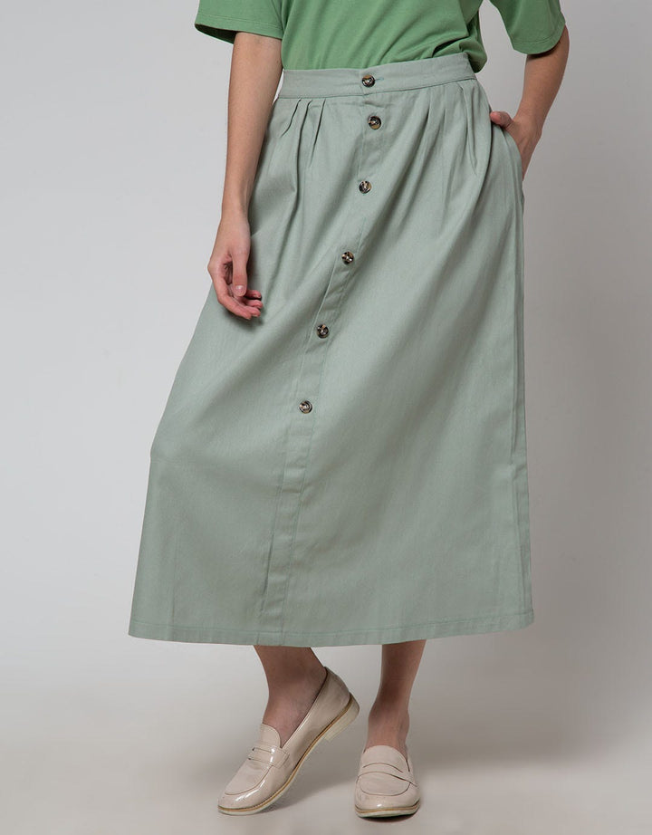 Nevada Woven Button Rok Panjang Wanita