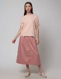 Nevada Woven Button Rok Panjang Wanita
