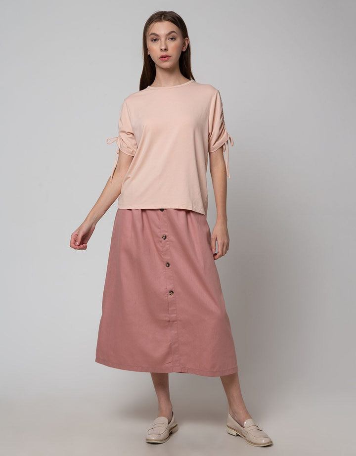 Nevada Woven Button Rok Panjang Wanita