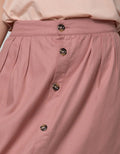 Nevada Woven Button Rok Panjang Wanita