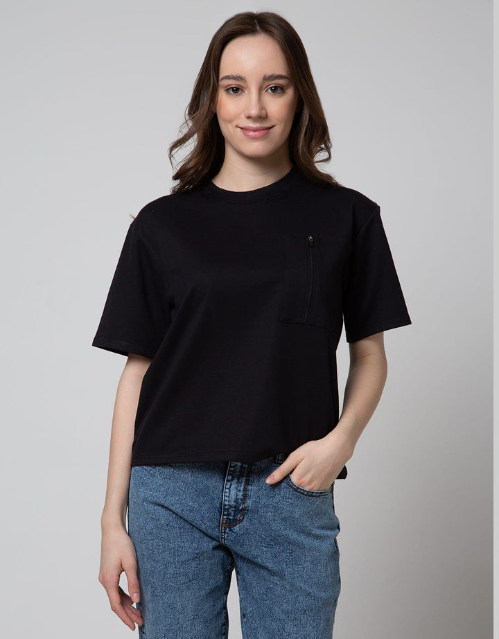 American Jeans Short Sleeve T-Shirt Tee Pocket Zipper Terry