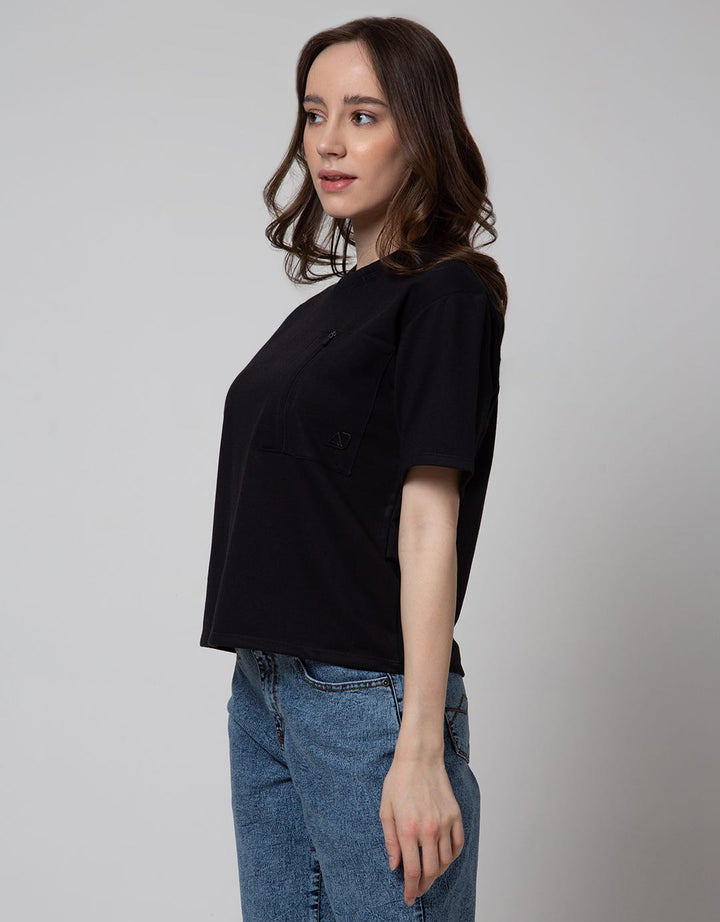 American Jeans Short Sleeve T-Shirt Tee Pocket Zipper Terry