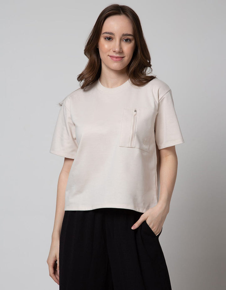 American Jeans Short Sleeve T-Shirt Tee Pocket Zipper Terry