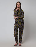St. Yves Long Sleeve Pajama Pants Colorful Palm