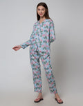 St. Yves Long Sleeve Pajama Pants Colorful Palm