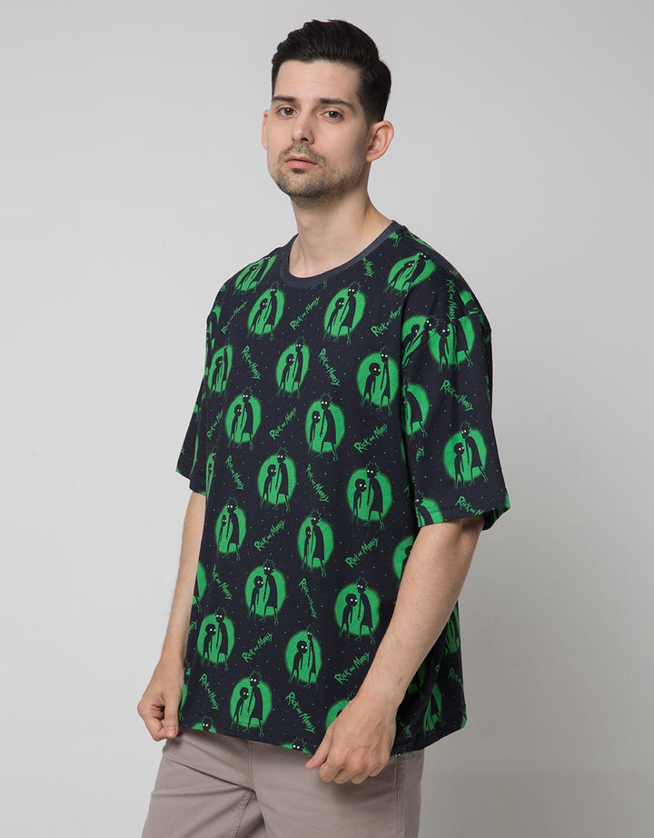 Nevada Short Sleeve T-Shirt Wb Fullprint Ricky And Morty Oversized