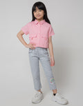 Little M Short Sleeve Shirt Big Pocket Collar