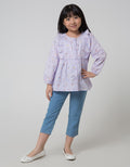 Little M Unicorn Embroidery Girls Denim Pants