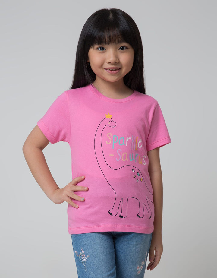 Little M Sparkle Saurus Girls T-Shirt