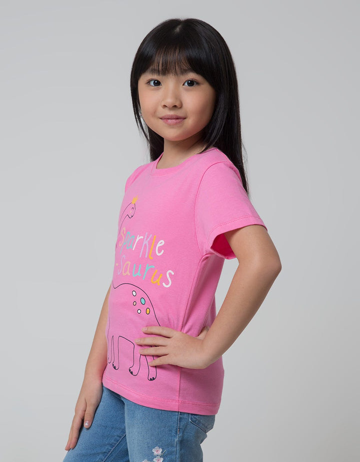 Little M Sparkle Saurus Girls T-Shirt