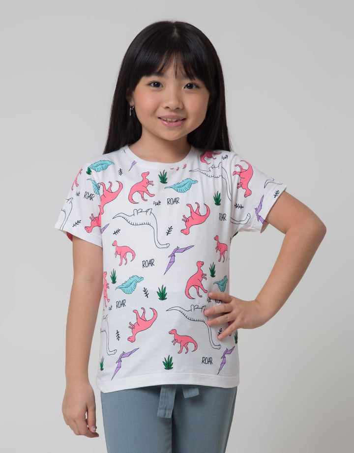 Little M Short Sleeve T-Shirt Fullprint Dino