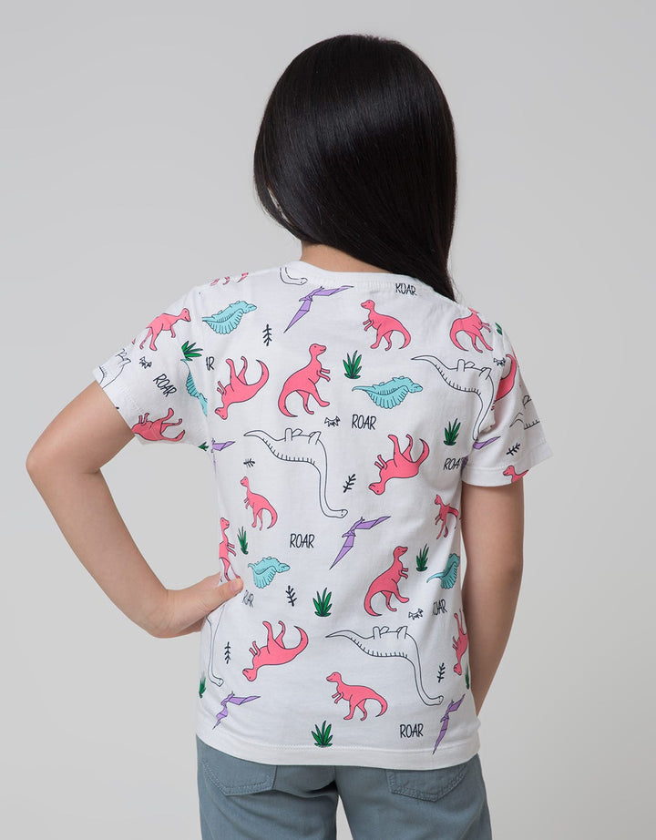 Little M Short Sleeve T-Shirt Fullprint Dino