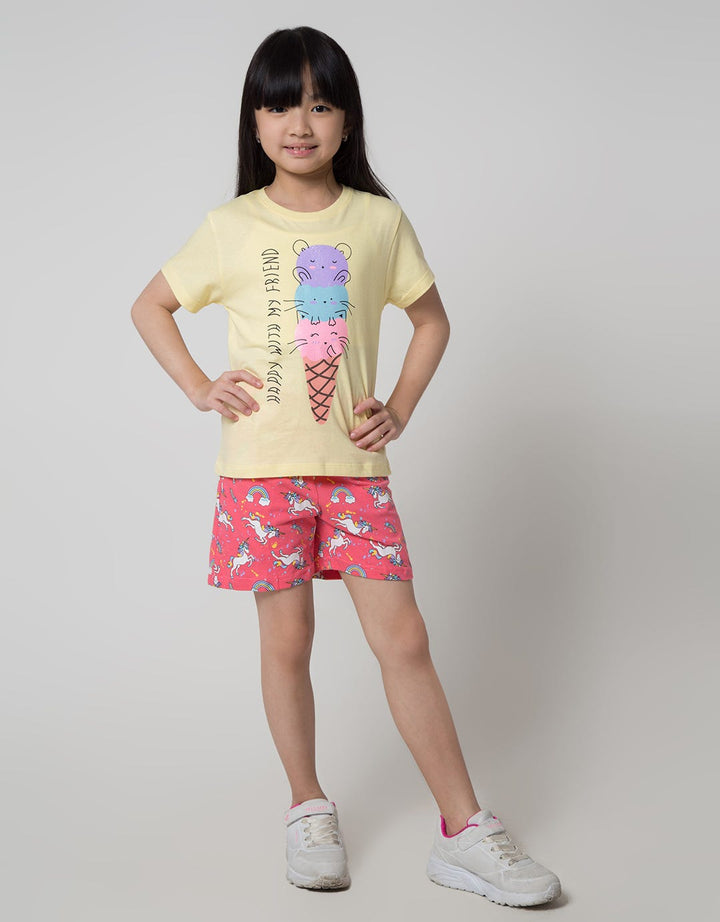 Little M Ice Cream Kaos Anak Perempuan