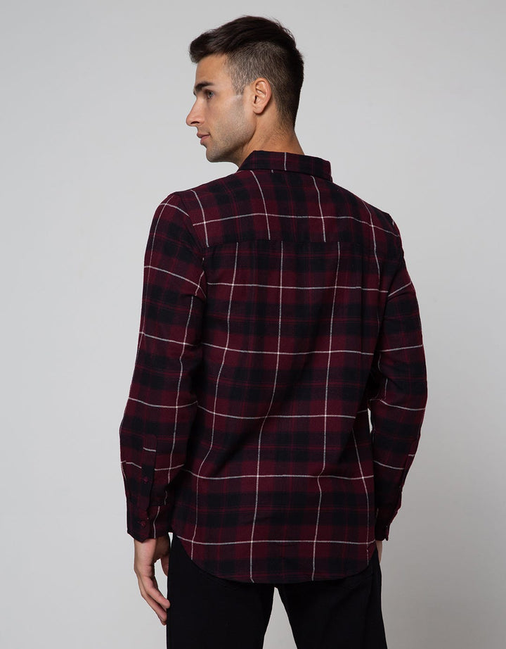 Details Long Sleeve Shirt Flannel Check