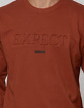 Details Sweater Jumper Emboss Hd Expect Nothing Reguler Fit