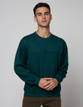 Details Sweater Jumper Round Neck Emboss