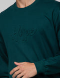Details Sweater Jumper Round Neck Emboss
