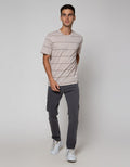 Details Short Sleeve T-Shirt R Neck Stripes