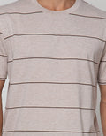 Details Short Sleeve T-Shirt R Neck Stripes