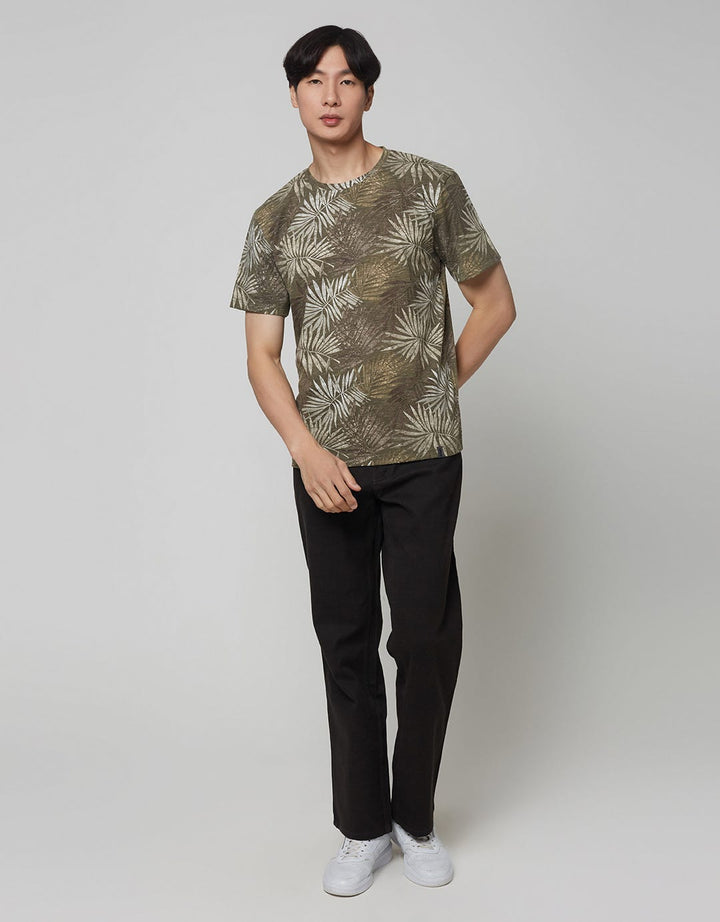 Details Short Sleeve T-Shirt R Neck Aop Rotary Print