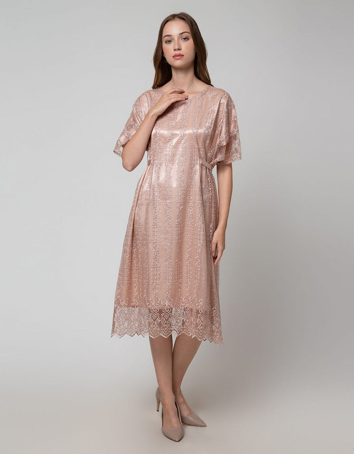 Connexion Tulle Satin Kaftan Wanita