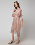 Connexion Tulle Satin Kaftan Wanita