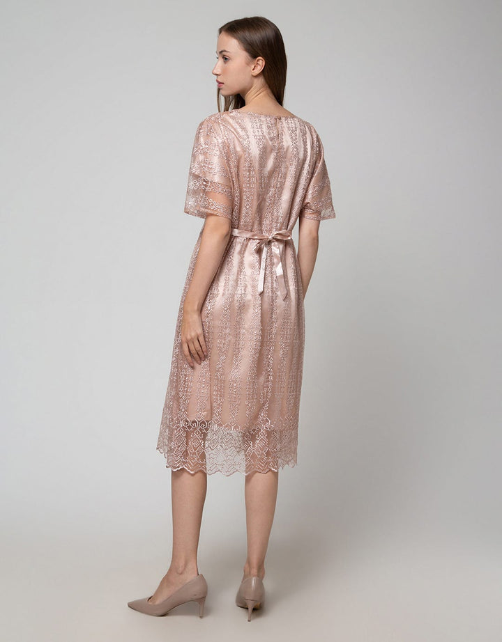 Connexion Tulle Satin Kaftan Wanita