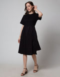 Fabric Details for Women's Combi Midi Dress