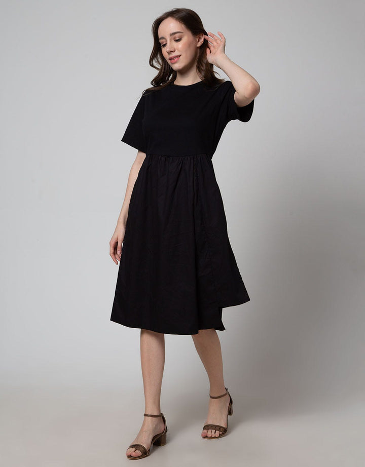 Fabric Details for Women's Combi Midi Dress