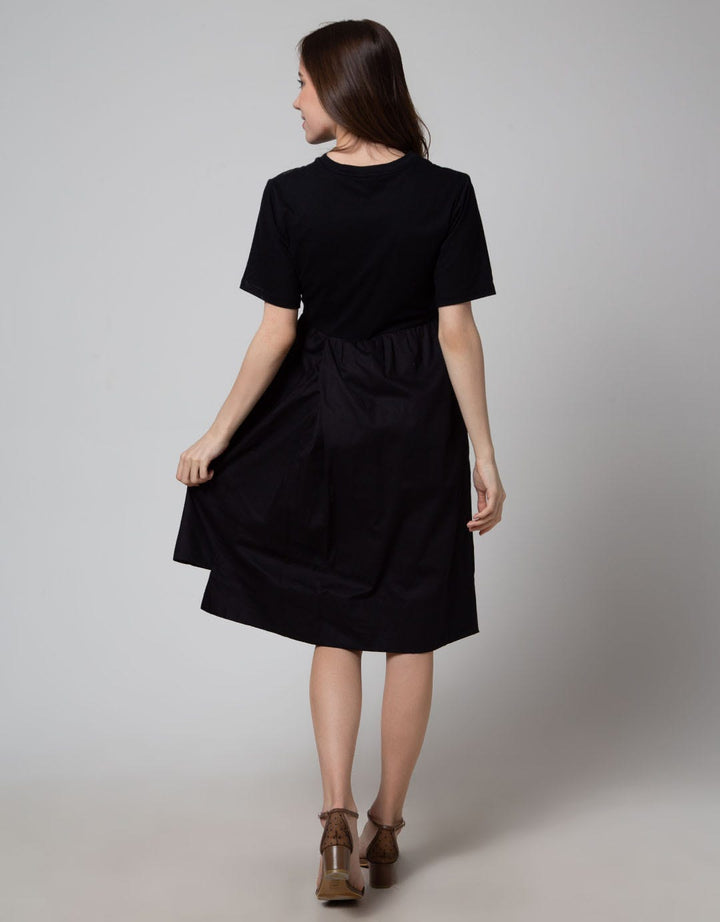 Fabric Details for Women's Combi Midi Dress
