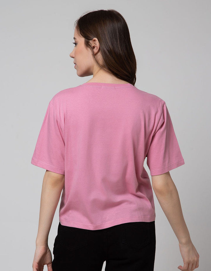Details Short Sleeve T-Shirt Boxy Tee - Wording Hello Sunshine