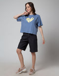Details Short Sleeve T-Shirt Boxy Tee - Wording Good Time