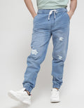 Nevada Jogger Denim Ripped Recycle Cotton