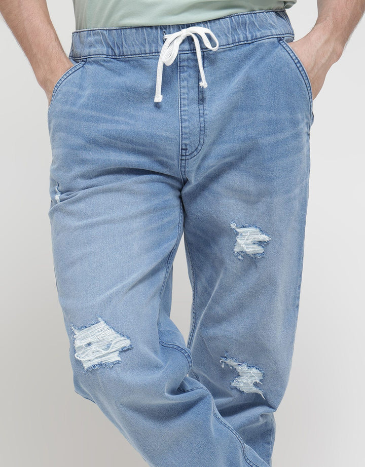 Nevada Jogger Denim Ripped Recycle Cotton