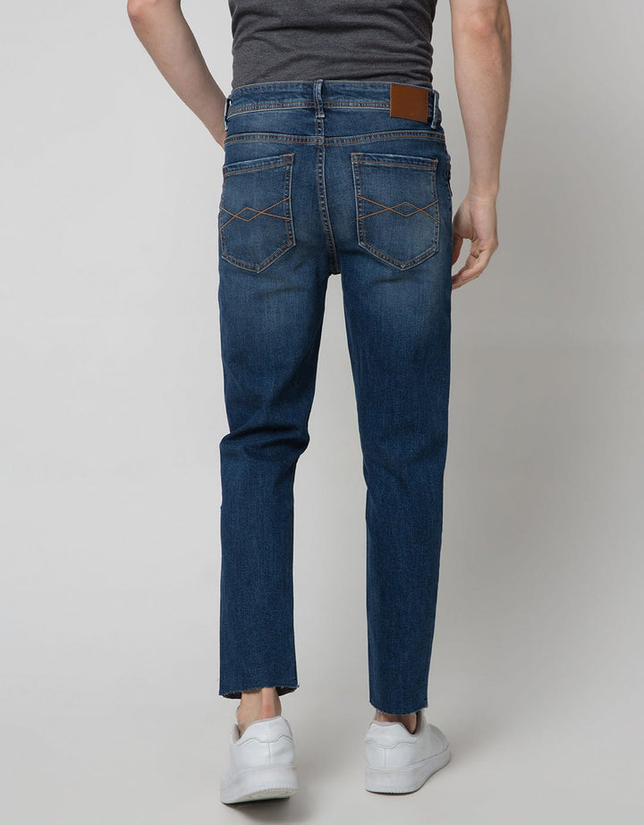 Nevada Denim Long Pants Skinny Fit Ripped Unfinished