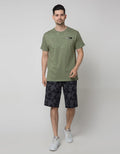 Nevada Short Pants Rib Bottom Print Abstract