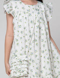 Sweet Miss Short Sleeve Midi Dress Fullprint Flower Babydoll Hands Swipe Side Bag