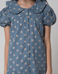 Sweet Miss Short Sleeve Midi Dress Babydoll Colar Kerut Kancing