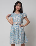 Sweet Miss Short Sleeve Midi Dress Kerah Tangan Lipat Komb Polos