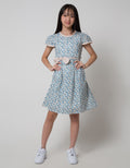 Sweet Miss Short Sleeve Midi Dress Kerah Tangan Lipat Komb Polos