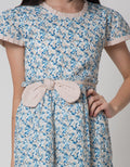 Sweet Miss Short Sleeve Midi Dress Kerah Tangan Lipat Komb Polos