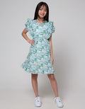 Sweet Miss Flower Box Midi Dress Anak Perempuan