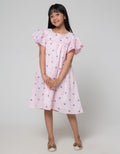 Sweet Miss Short Sleeve Midi Dress Fullprint Prisma Tangan Geber